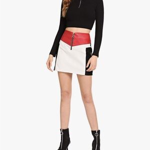 Faux leather skirt